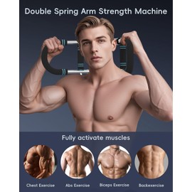 Twister Arm Trainer – Adjustable Chest Workout Equipment,Chest Trainer for Men,Forearm Trainer,3-Level Resistance (60LBS/80LBS/110LBS),Shoulders,Back & Abs – Home Gym Strength Training Tool