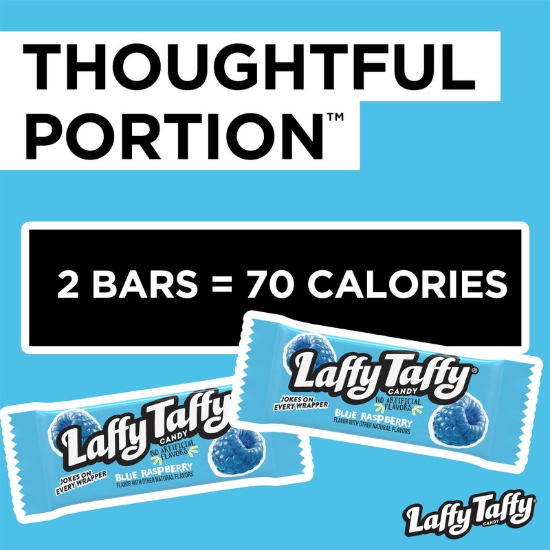 Laffy Taffy Candy, Blue Raspberry Flavored, Individually Wrapped Candy (145