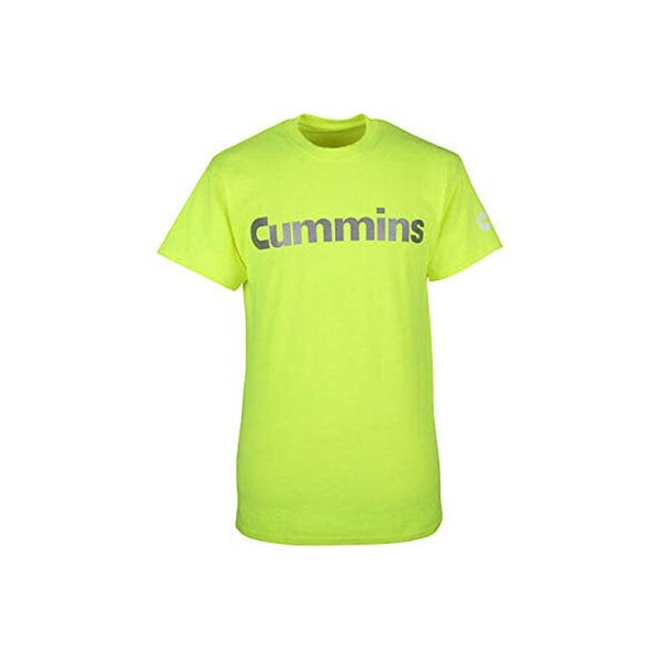Dodge Cummins Safety Green/Pink T Shirt tee Short Sleeve (Safety Yellow, X-Large)