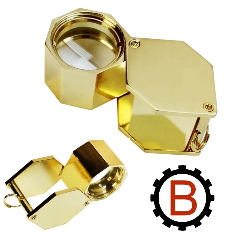 Bullongè Visicon Gold Triplet Magnifying Glass 21 x 10 with