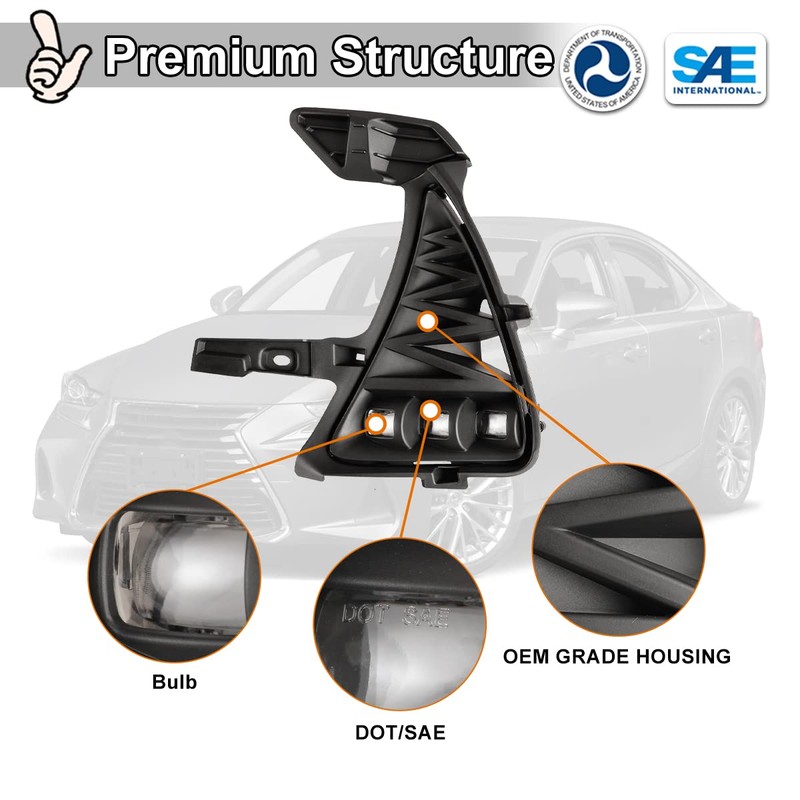 Nixon Offroad Fog Lights for Lexus IS200t IS300 IS350 2017-2019,