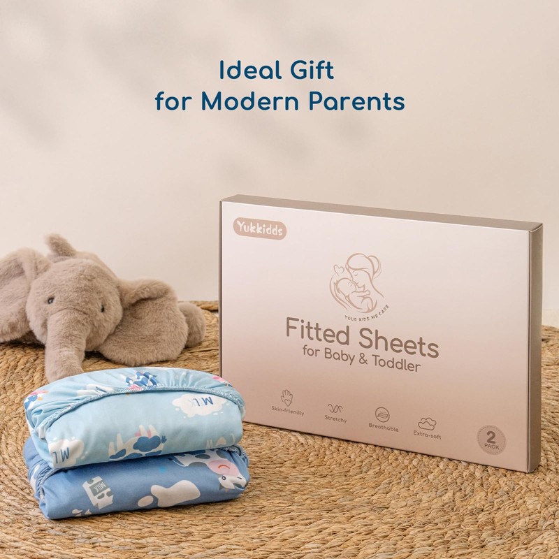 Yukkidds Cot Sheets 140 x 70 Fitted Cot Bed Sheets