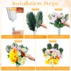 Riceshoot Spring Cemetery Flowers with Grave Vase Silk Artificial Memorial