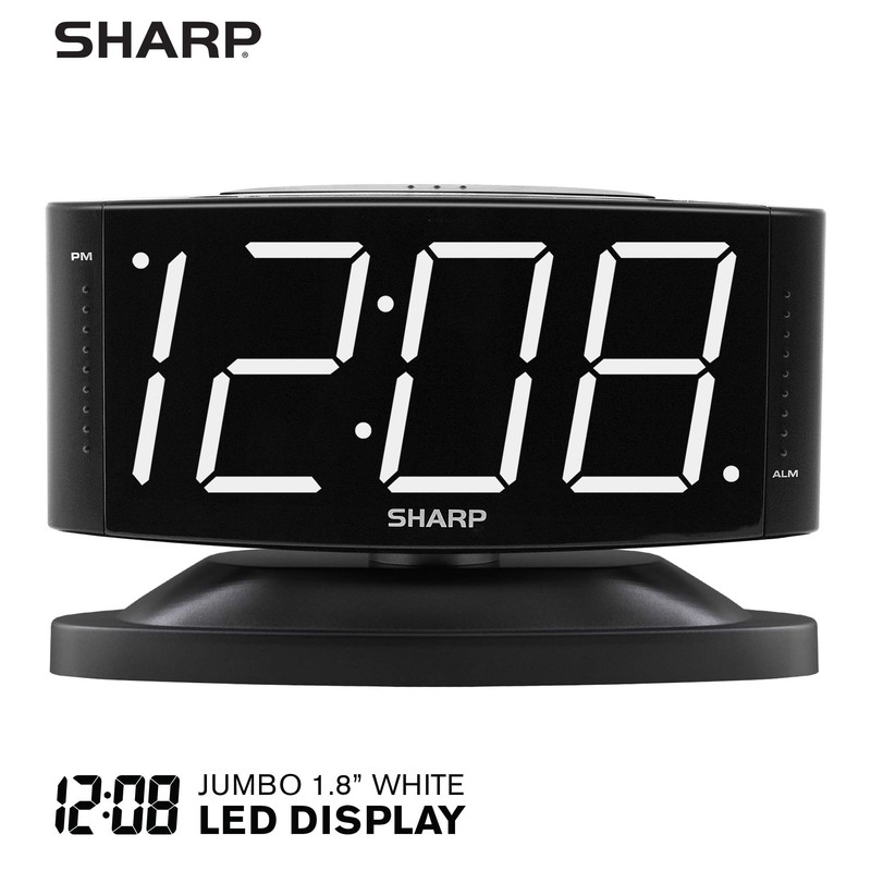 Sharp Home LED Digital Alarm Clock – Swivel Base -