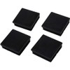 100 Pack 1 Inch Square Plastic Plug, tubing end Cap,