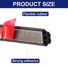 X AUTOHAUX 21m 68.9ft Car Door D Shape Rubber Weather Waterproof Car Seal Strip