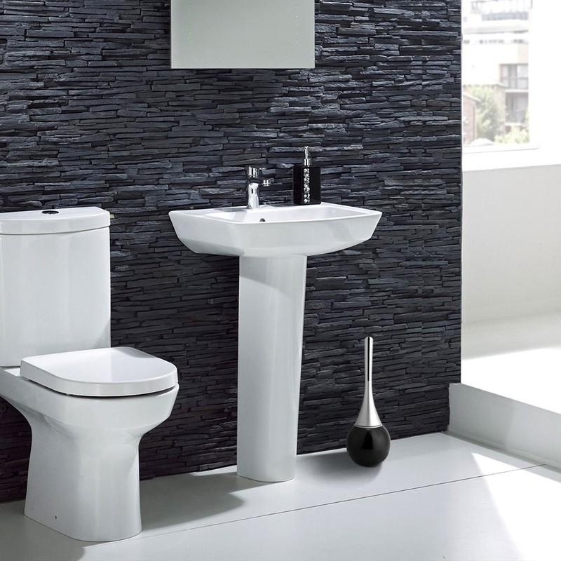 FTVOGUE-Escobilla de Baño con Base Esférica, Kit de Accesorios para