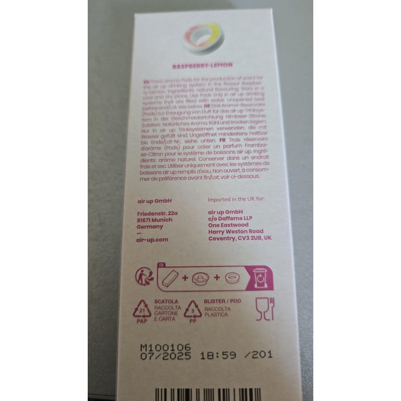 Generisch 3 x Pod Raspberry Lemon Original Water Bottle Accessories