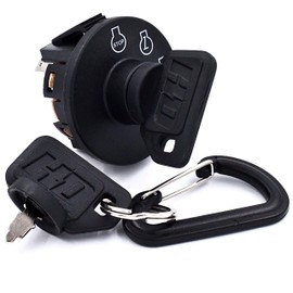 HD Switch Starter Ignition Switch Kit Replaces Toro Z Master - Series 2000, 7000, Z580, Z590 - Free Umbrella Key & Carabiner