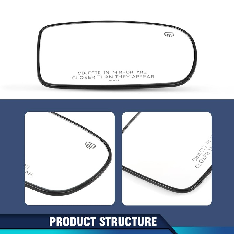 PIT66 Mirror Glass Passenger Side Compatible with Chrysler 200 300