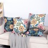 ZFENGYYUAN NAVY Flower Pillow Covers 45x45 cm Cushion Covers Polyester