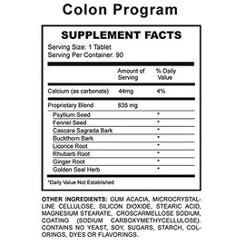 Colon Program (Starter Pack of 3 Bottles-270 Tablets) Nature's Cleansing Program Family of Products - Cleanse Purify