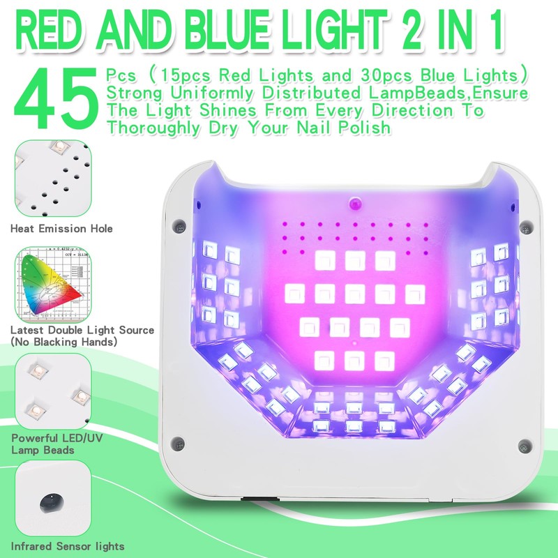 Rechargeable UV LED Nail Lamp, Cordless Nail Dryer for Gel