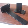 10 Pack - 8 inch Black Hidden L Shelf Bracket