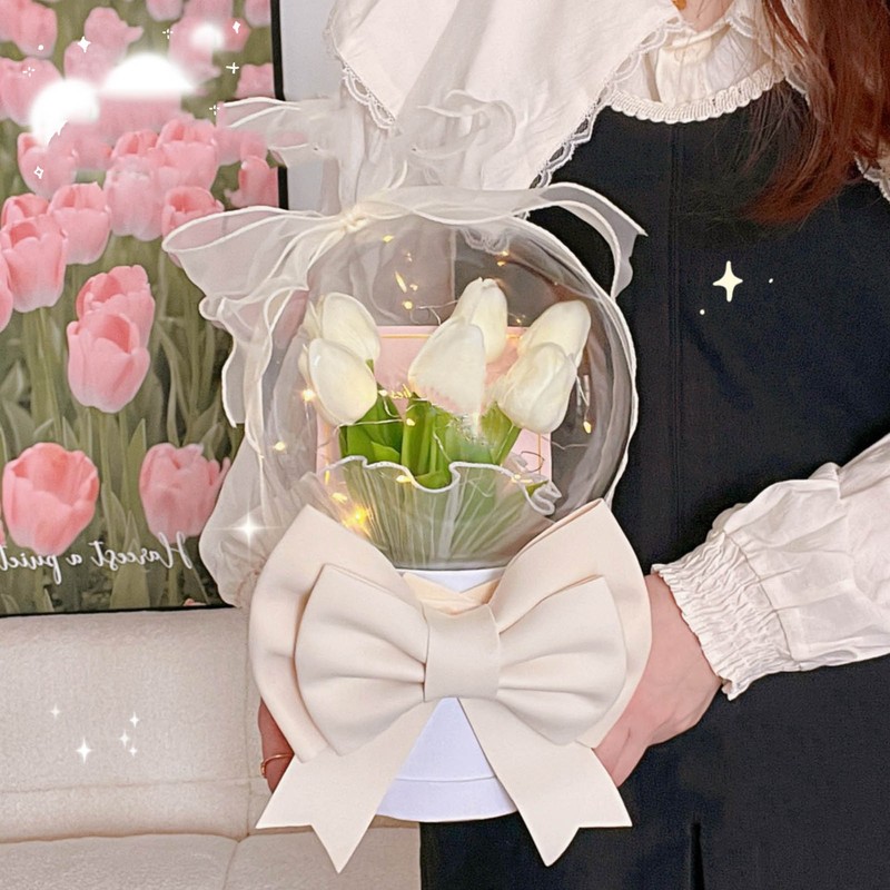 DIY Hand Made Tulip Night Light Romantic Bedroom Bedside Sleeping