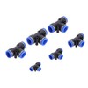 35Pcs OD 4/6/8/10/12/14/16mm Air Hose Pneumatic 3 Way Tee Union