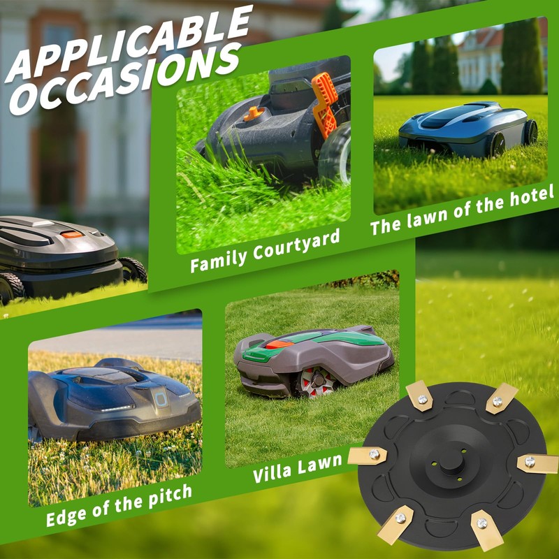 Dwafill Robot Lawnmower Blade Plate + 6 Blades, Compatible with