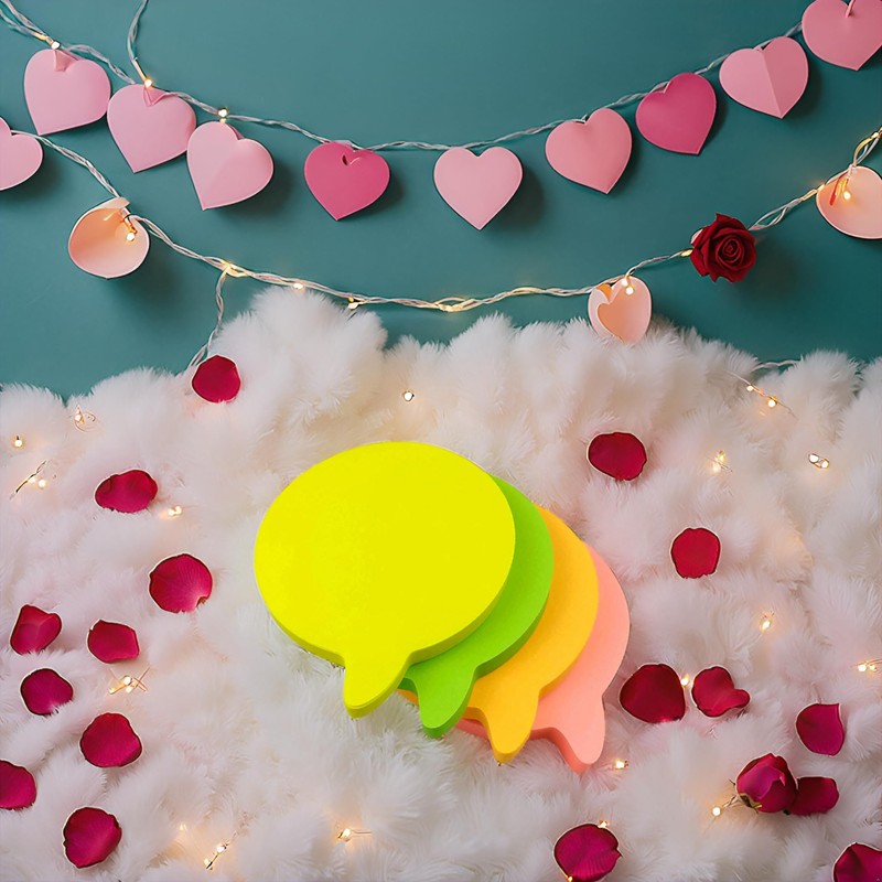 Evergreen Goods Sticky Notes Neon Speech Bubbles Removable Assorted Colours