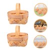 Levemolo 5pcs Handwoven Miniature Wooden Baskets Adorable Candy Holders for