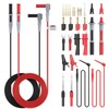 BINTA 27PCS Silicone Multimeter Test Leads Kit with Replaceable Gold-Plated