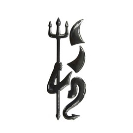 2 Set Black Devil Style Stickers Demon Decals Decoration for Car Logo
