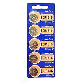 Murata CR1616 Battery DL1616 ECR1616 3V Lithium Coin Cell (5 Batteries)