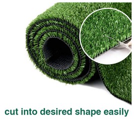 WarmShe Synthetic Artificial Grass Turf 0.4" Customized Sizes, Drainage Holes Pet Faux Grass Astroturf Rug Carpet 3FTX23FT Indoor Outdoor Rug Area Garden Decor