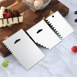 Teigkarte Edelstahl Teigschaber Teigkarte Teigschneider mit Holzgriff Tortenspachtel Kuchenschaber Tortenausstecher Bench Scraper Teigspachtel Schaber Küche Teigschaber für Kuchen, Pizza,Torte,Doug