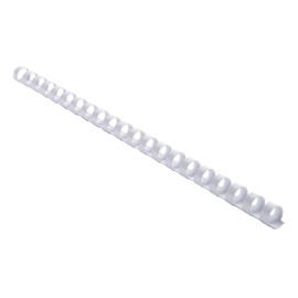 Exacompta - Ref 76400E - Binding Combs - 12mm Thick, 21 Rings, Suitable for A4 Documents, Holds Approx. 65-90 Sheets, PVC Material - White (Pack of 25)