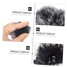 SUPVOX 4 Pcs Microphone Noise Canceling Cover Mic Fur Filter Microphone Wind Mic Windscreen Lavalier Microphone Muff Mic Foam Cover Windproof Mic Covers Hairy Windbreaker Faux Plush
