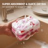 LAZYSEAL Double Sided Kitchen Sponges for Dishes, Unique Slit Scrubber