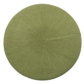Sydbecs Cashmere Beret Hats for Women Girls, Reversible French Berets Hat Solid Color Style (Light Green)