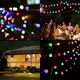 Lezonic Lezonic Solar lichterkette au?en wetterfest, 30 LED lichterkette garten 8 Modi Au?er/Innen lampions solar au?en fr Garten, B?ume, Hochzeiten, Partys, Weihnachten usw (Mehrfarbig)