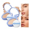 Base Maquillaje Polvo Compacto Fijador Matte 2pcs