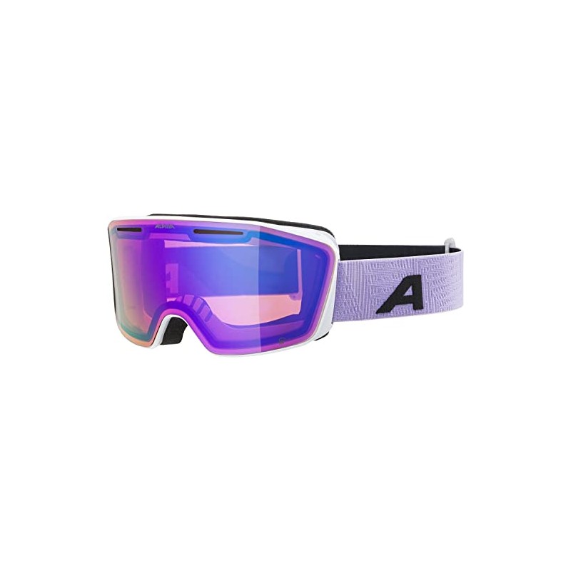 ALPINA Nendaz Q-Lite Mirrored, Contrast-Enhancing OTG Ski Goggles with 100%