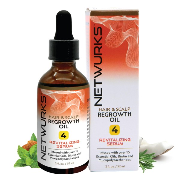 Hair & Scalp Regrowth Oil, Pure Rosemary, Coconut Oil &