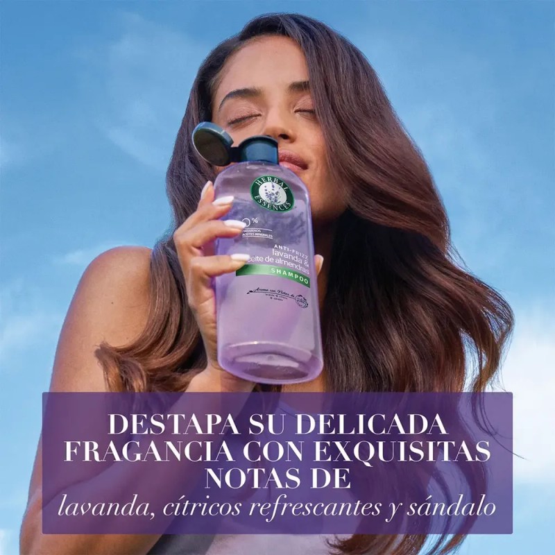 Shampoo Herbal Essences Antifrizz Lavanda & aceite de almendras 400