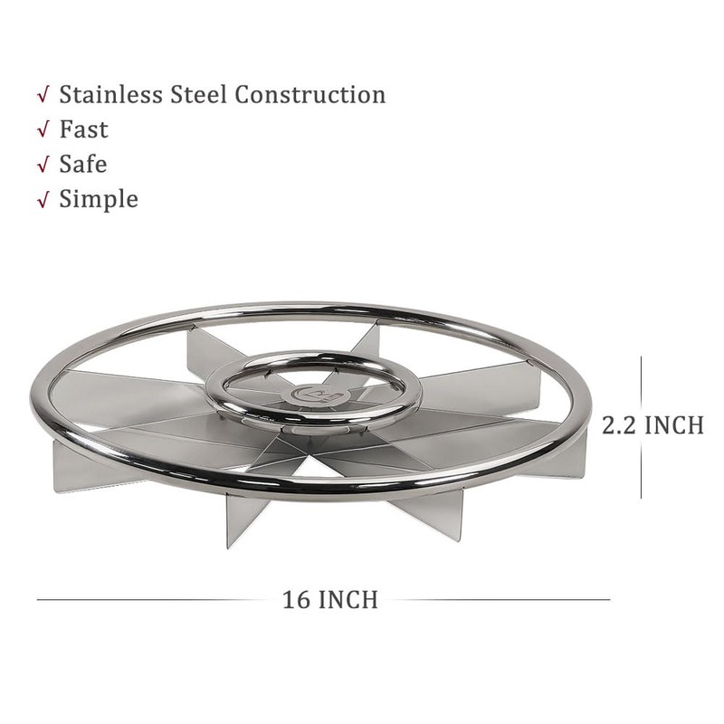 LRUI 16 Inch Round Pizza Cutter, Heavy Duty Stainless Steel
