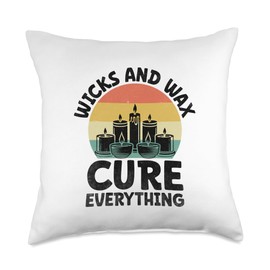 Wicks And Wax Cure Everything Candle Maker Wax Throw Pillow