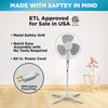 EZ-CHILL 16” Oscillating Pedestal Fan, 3-speed Options, 90-Degree Oscillating Head,
