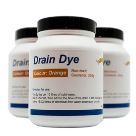 Leak Detector Paint 200g Downspouts & Swimming Pool Leaks Detector Liquid Tester Very Effective Very Easy to Use Mixable and Ready (Orange)