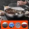 Futchoy 1 Pcs Stainless Steel Hot Pot 4L Round Hot
