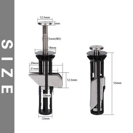 MUU Neu Toilettensitz Schraubensatz 2 Stck, Universal lang, Edelstahlmutter Schraube, Toilettendeckel Wartung Zubeh?r, einfach zu installieren (Screws-JS2)