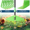 Plastic Leaf Rake with Adjustable 73'' Handle-Lightweight&Anti-Break Nylon Head,16.5'' Wide