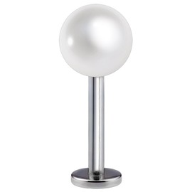 From da Phactory Surgical Stainless Steel Series Pearl Labret, 14 g, Stainless Steel