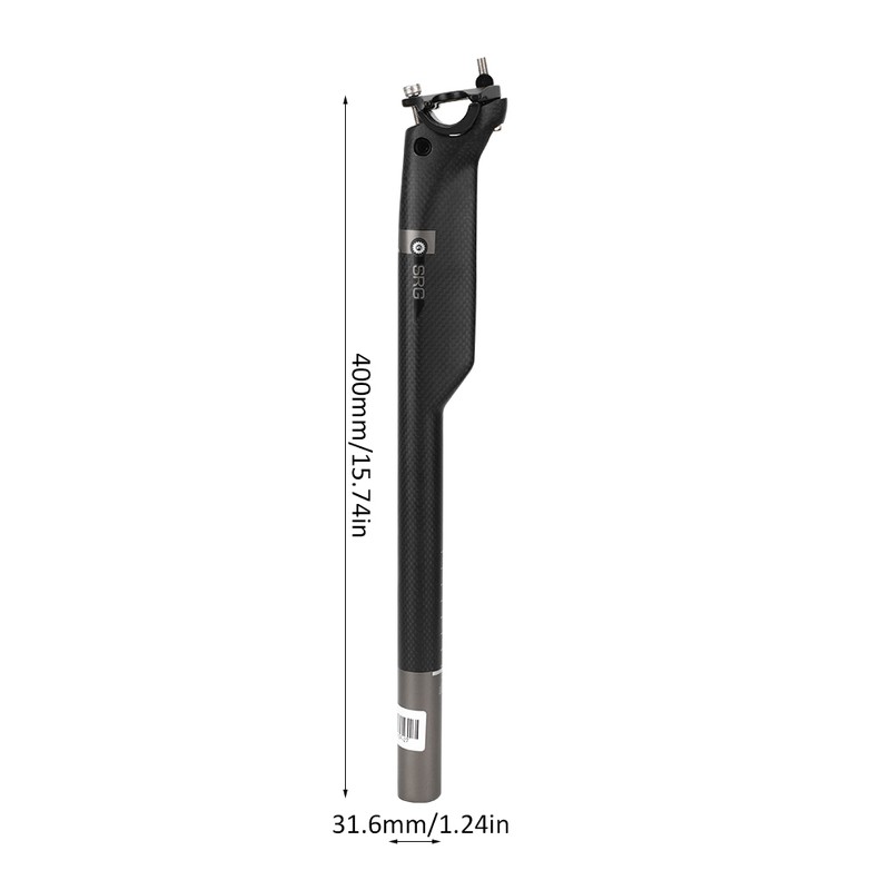 Black Lightweight Carbon Fiber Bike Seat Post Mountain Road Bikes