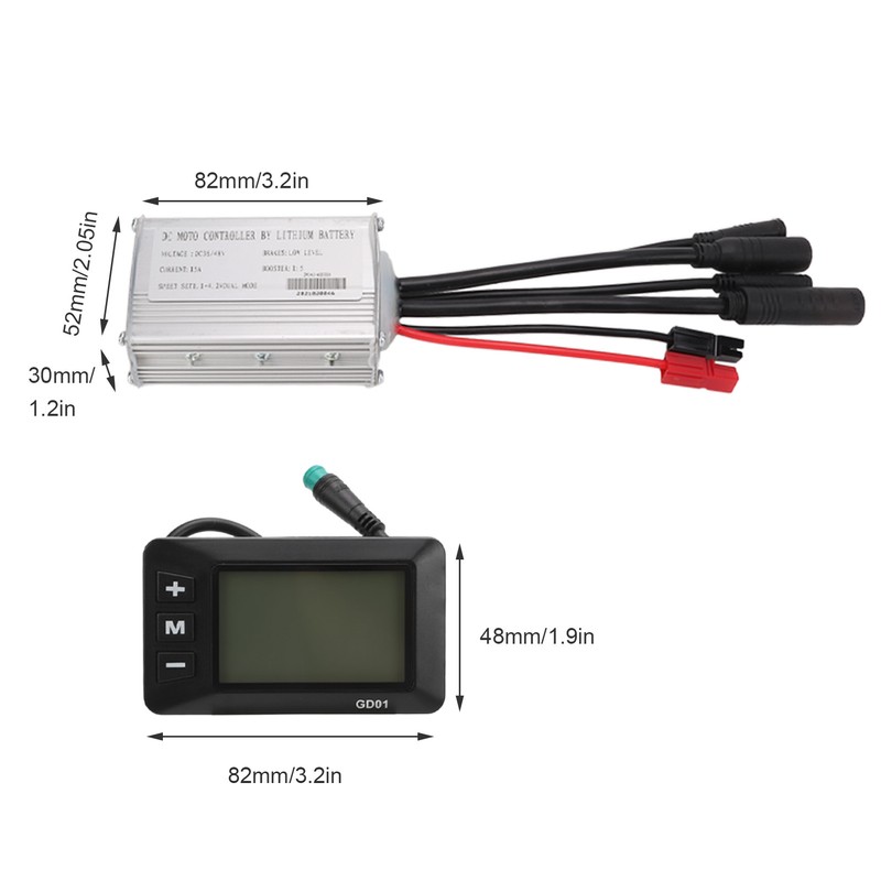 Electric Bike Motor Controller 15A Common Speed Controller 36V 48V