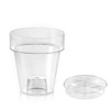 Teraplast transparent Porto flowerpot with internal support and Plato saucer