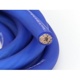 KnuKonceptz Kolossus Flex Kable OFC 0 Gauge Power Wire Copper Cable Blue (25 ft) 1/0 AWG