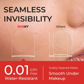 Sosky Pimple Patches for Face, 0.01 Invisible+ Hydrocolloid Acne Patches, Zit Sticker for Face and Skin, Pimple Patches for Covering Zits, Blemishes with Salicylic Acid 2 Sizes 96 Count